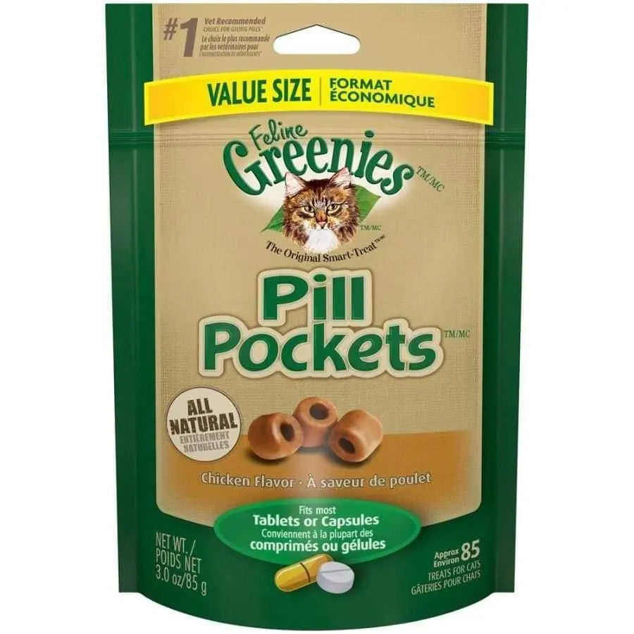 Greenies FELINE Pill Pockets Chicken Flavor Cat Treats Greenies CPD