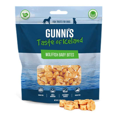 Gunni's Taste of Iceland Omega Rich Wolffish Baby Bites Dog Treats Gunni's Taste of Iceland