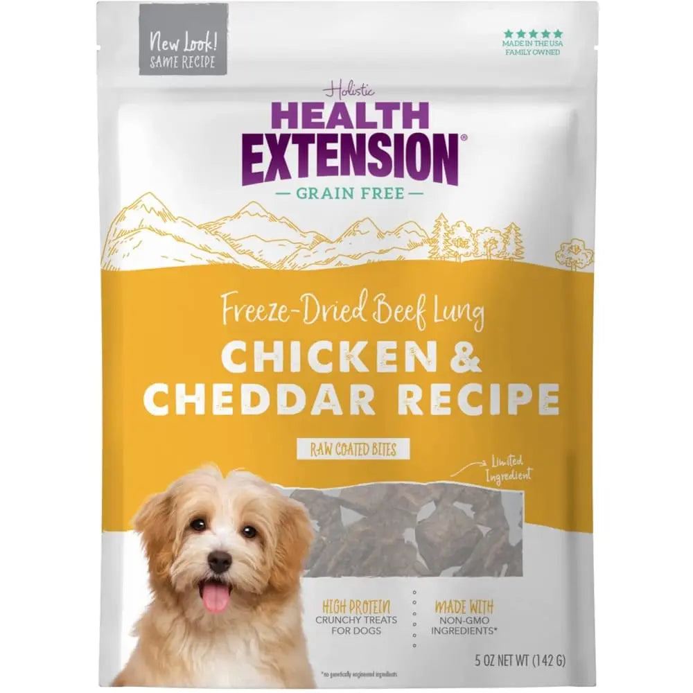 Health Extension Bully Puffs Chicken Dog Treats 5 oz Health Extension