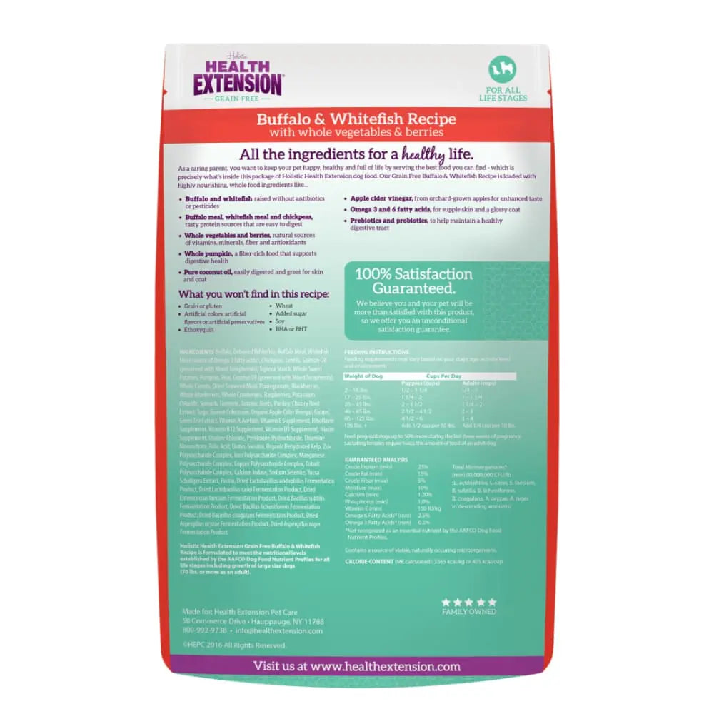 Health Extension Grain Free Buffalo / White Fish 23.5 lb Health Extension