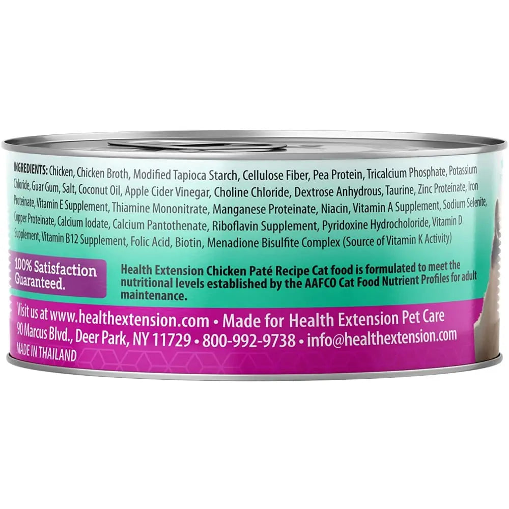 Health Extension Grain Free Chicken Pate Recipe for Cats Canned Food 24 / 2.8 oz Health Extension