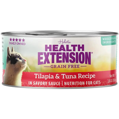 Health Extension Grain Free Tilapia and Tuna Canned Cat Food 24 / 2.8 oz Health Extension