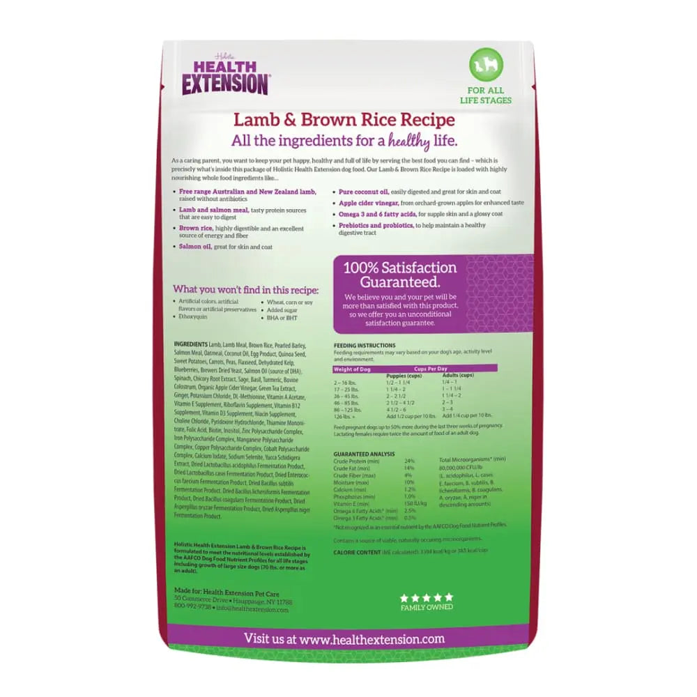 Health Extension Lamb & Brown Rice Dry Dog Food Health Extension