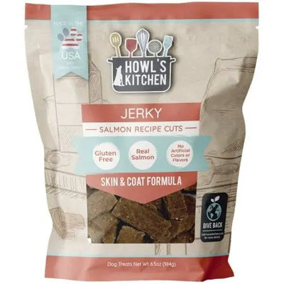 Howls Kitchen Salmon Jerky Cuts Skin and Coat Formula Howl's Kitchen