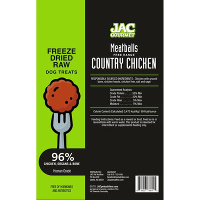 JAC Chicken Meatball Treats Freeze Dried JAC