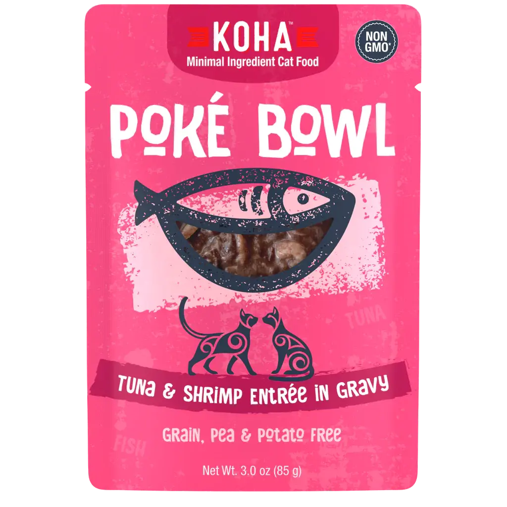 KOHA Poké Bowl Tuna & Shrimp Entrée in Gravy for Cats KOHA