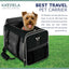 Katziela Deluxe Quilted Airline Approved Pet Dog & Cat Carrier for Airplane Travel Katziela