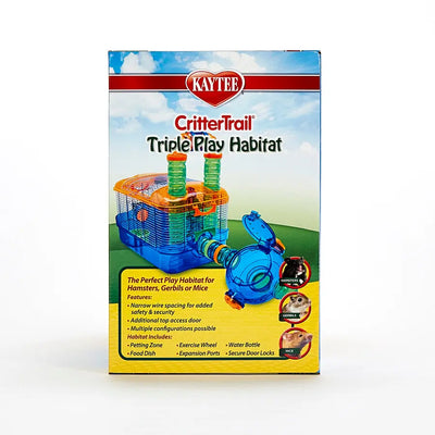 Kaytee® CritterTrail® Triple Habitat for Small Animal Multicolor 17.25 X 11.5 X 19.25 Inch Kaytee®