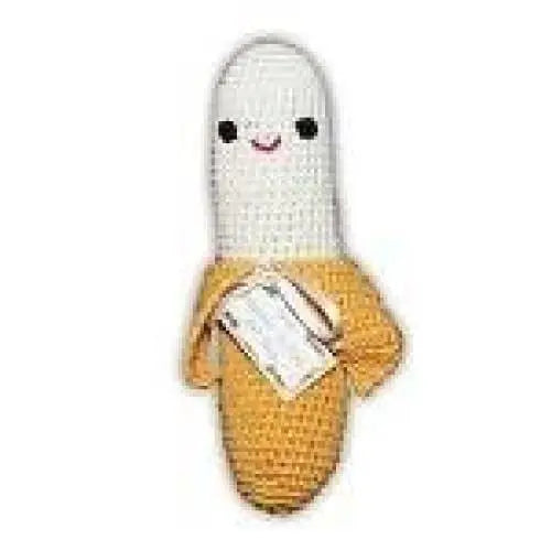 Knit Knacks Chiquito Banano Organic Cotton Small Dog Toy Pet Flys