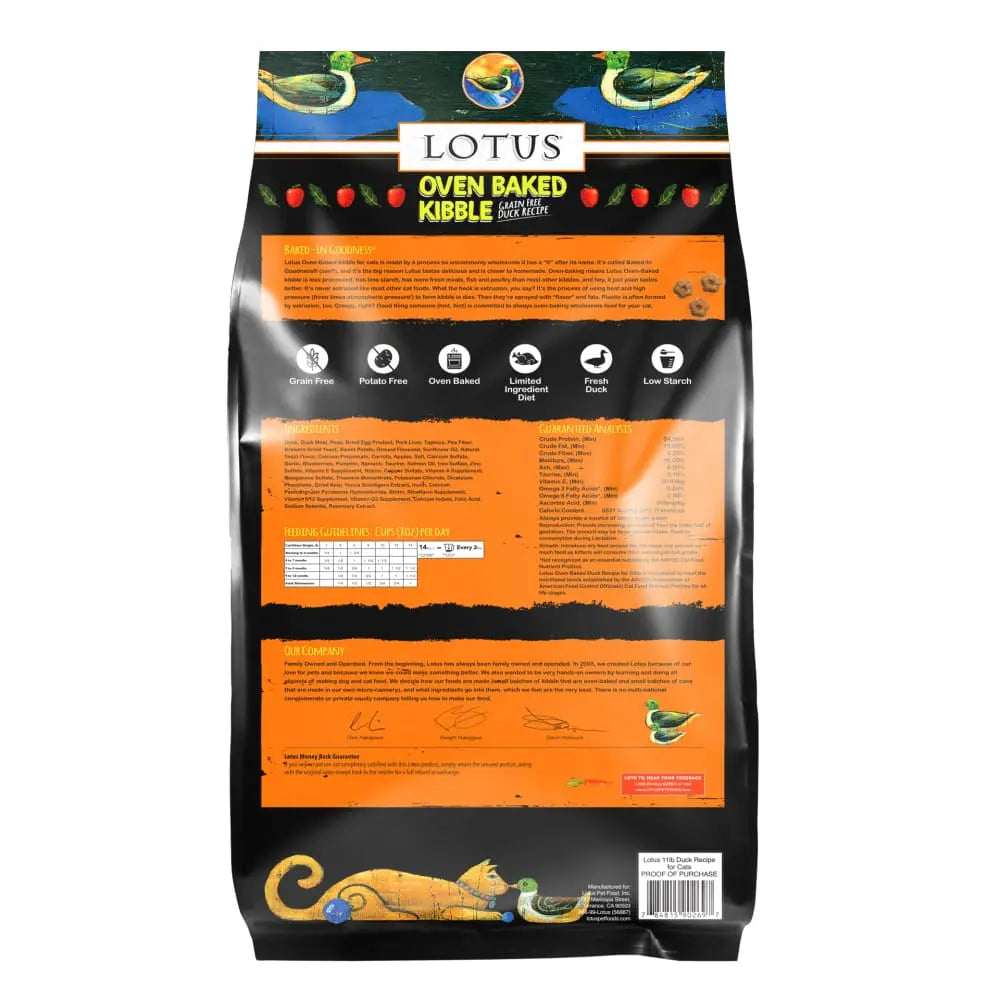 Lotus Oven-Baked Duck Recipe Grain-Free Dry Cat Food Lotus