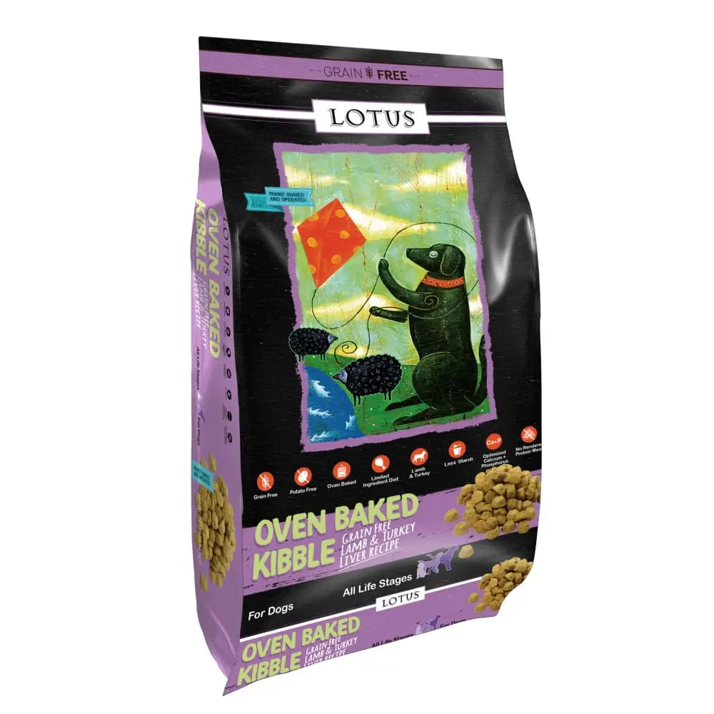 Lotus Oven-Baked Grain-Free Lamb & Turkey Liver Recipe Dry Dog Food Lotus