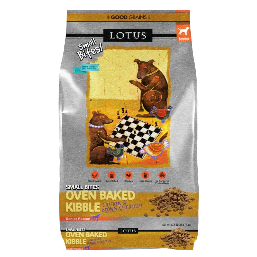 Lotus Oven-Baked Senior Small Bites Recipe Dry Dog Food Lotus