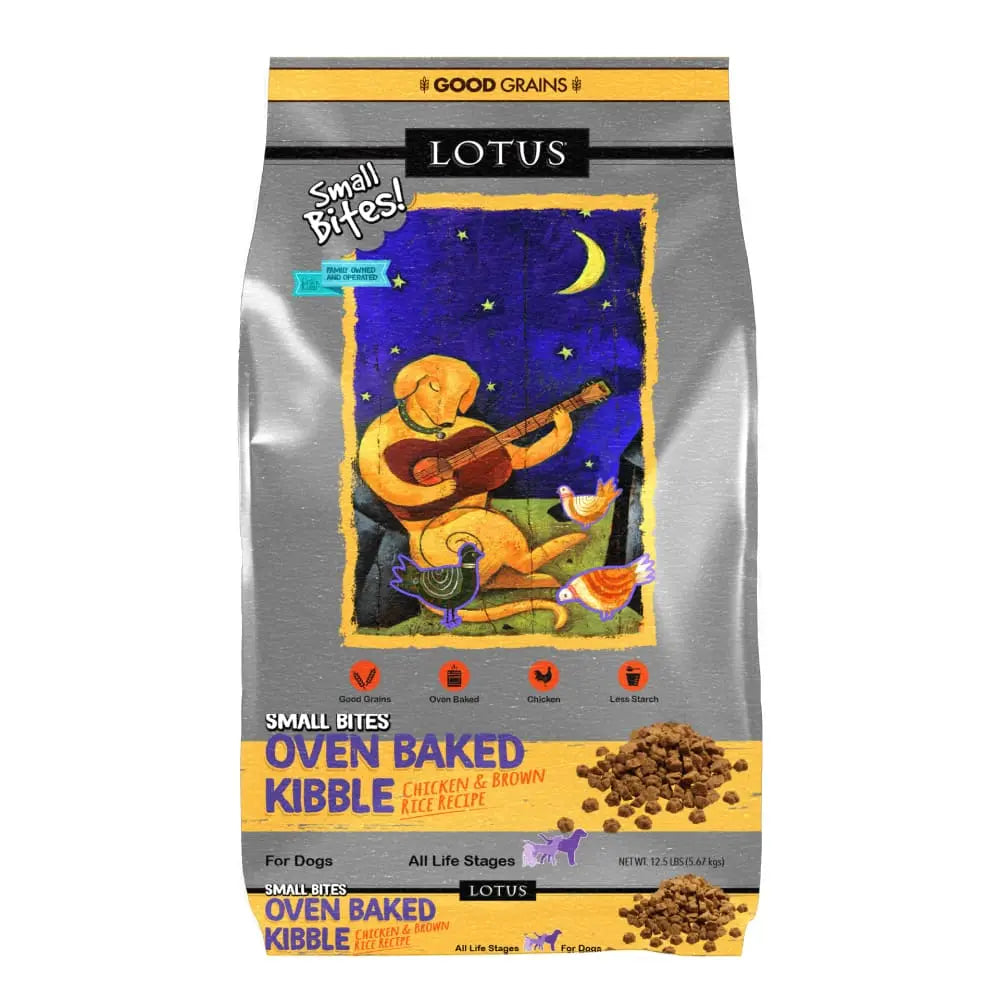 Lotus Oven-Baked Small Bites Good Grains Chicken Recipe Adult Dry Dog Food Lotus