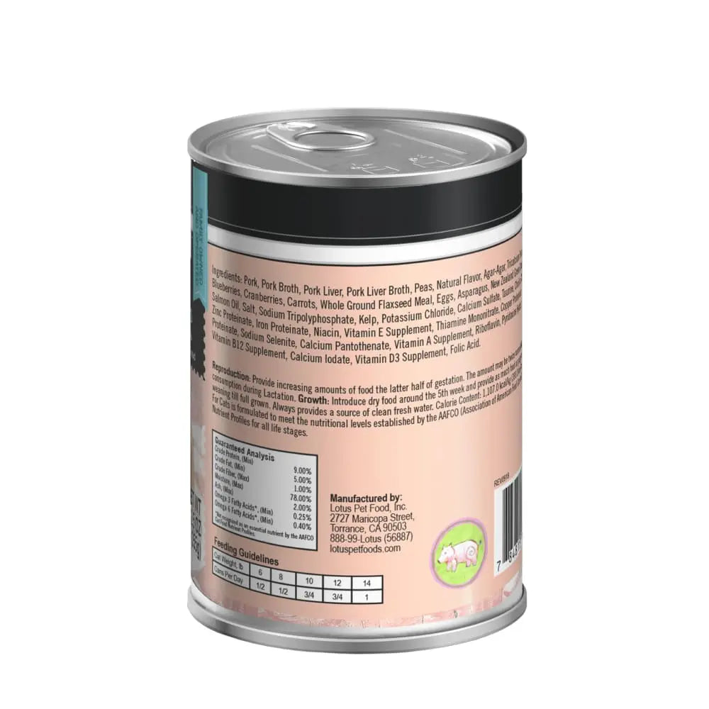 Lotus Pork Pate Grain-Free Canned Cat Food Lotus