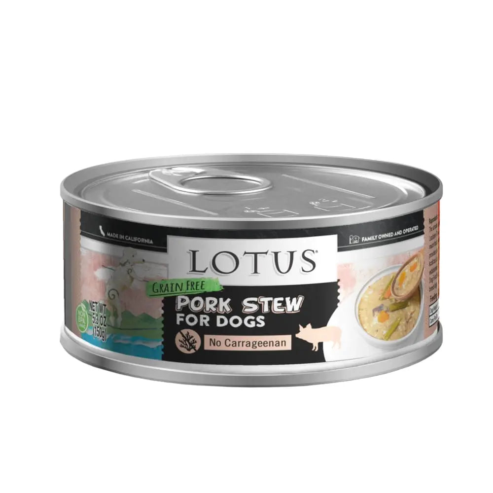 Lotus Pork Stew Grain-Free Canned Dog Food Lotus