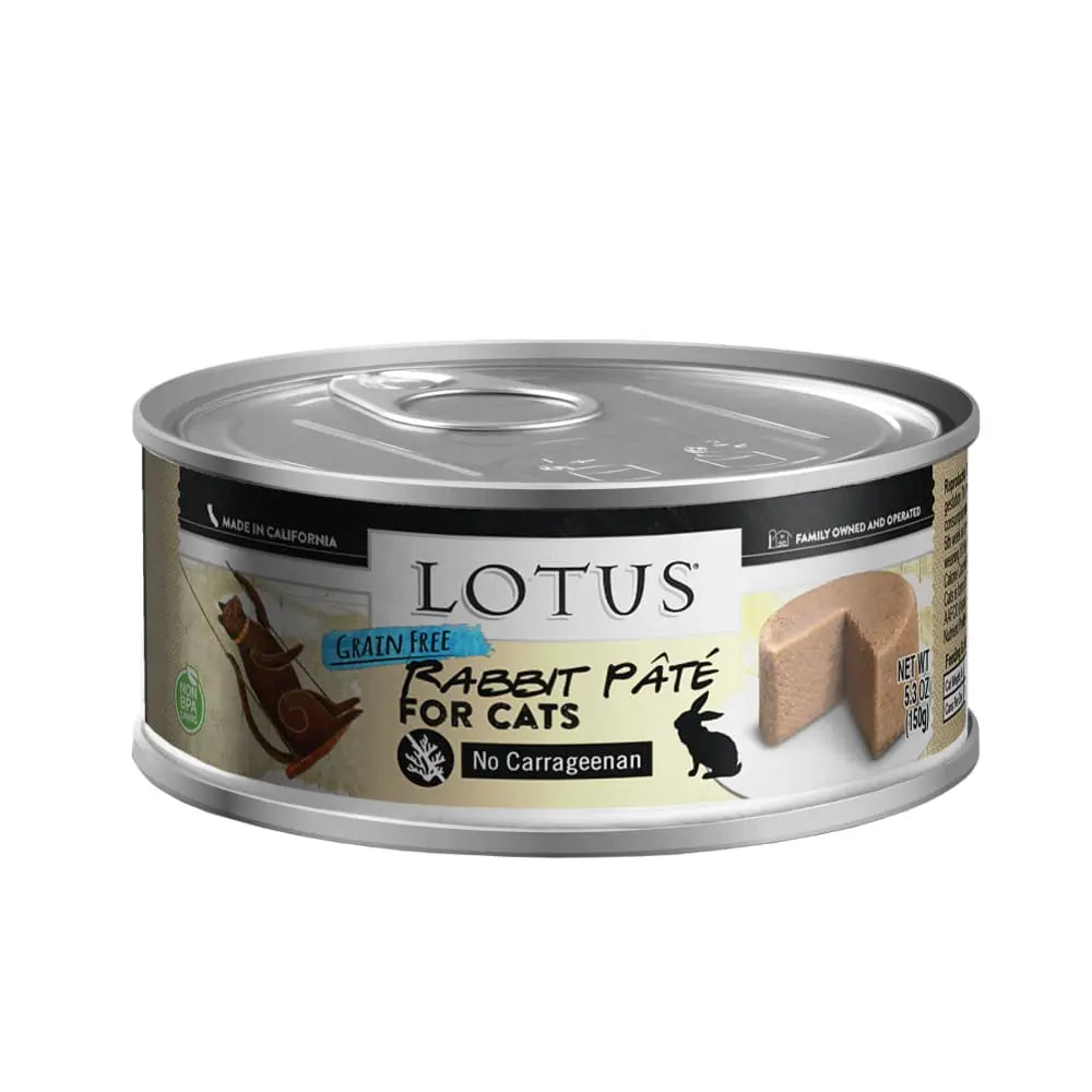 Lotus Rabbit Grain-Free Pate Canned Cat Food Lotus