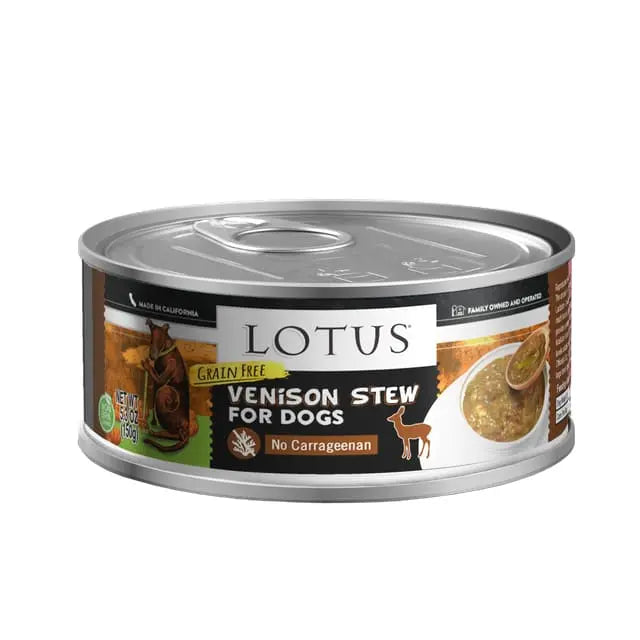 Lotus Venison Stew Grain-Free Canned Dog Food Lotus