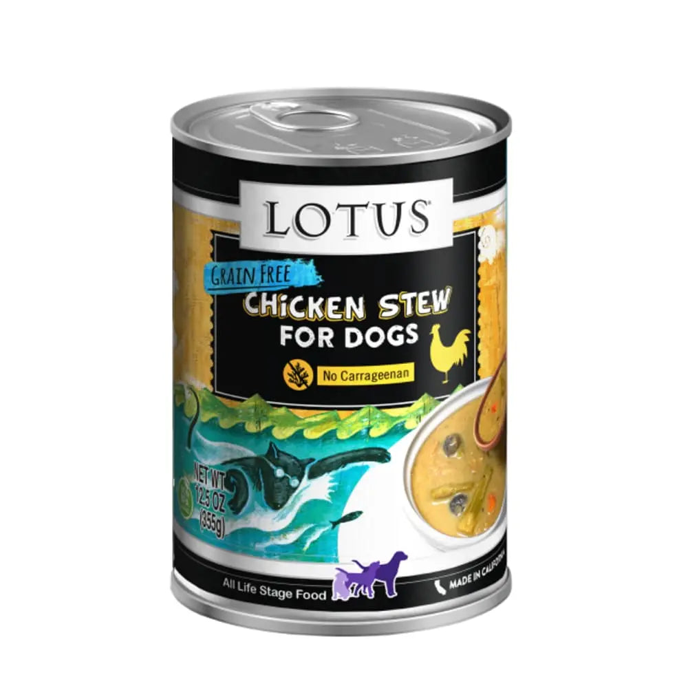 Lotus Wholesome Chicken & Asparagus Stew Grain-Free Canned Dog Food Lotus