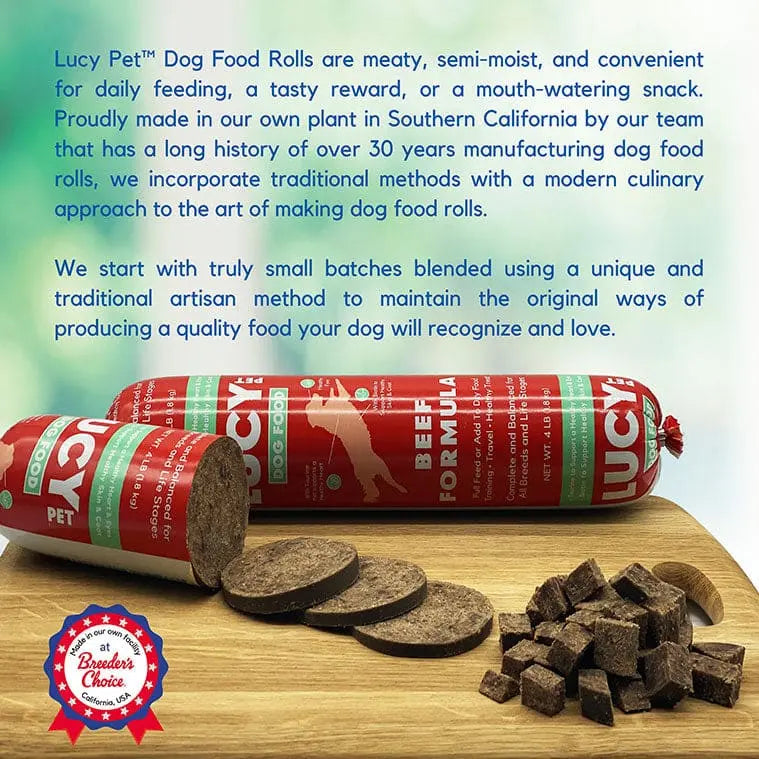 Lucy Pet Products Dog Food Roll Beef Lucy Pet Products