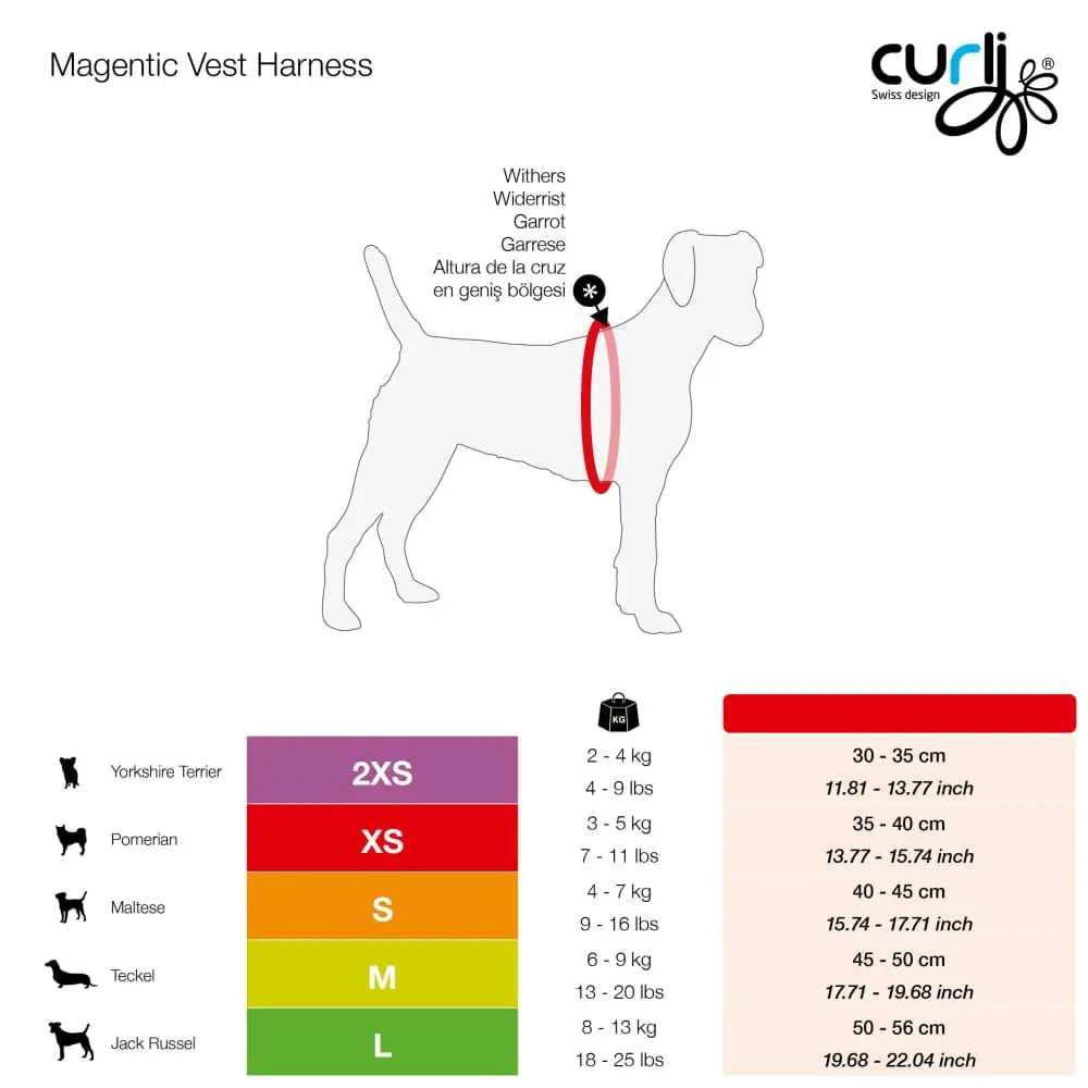 Magnetic Harness Vest No Pull Dog Harness for Small and Medium Dogs Curli