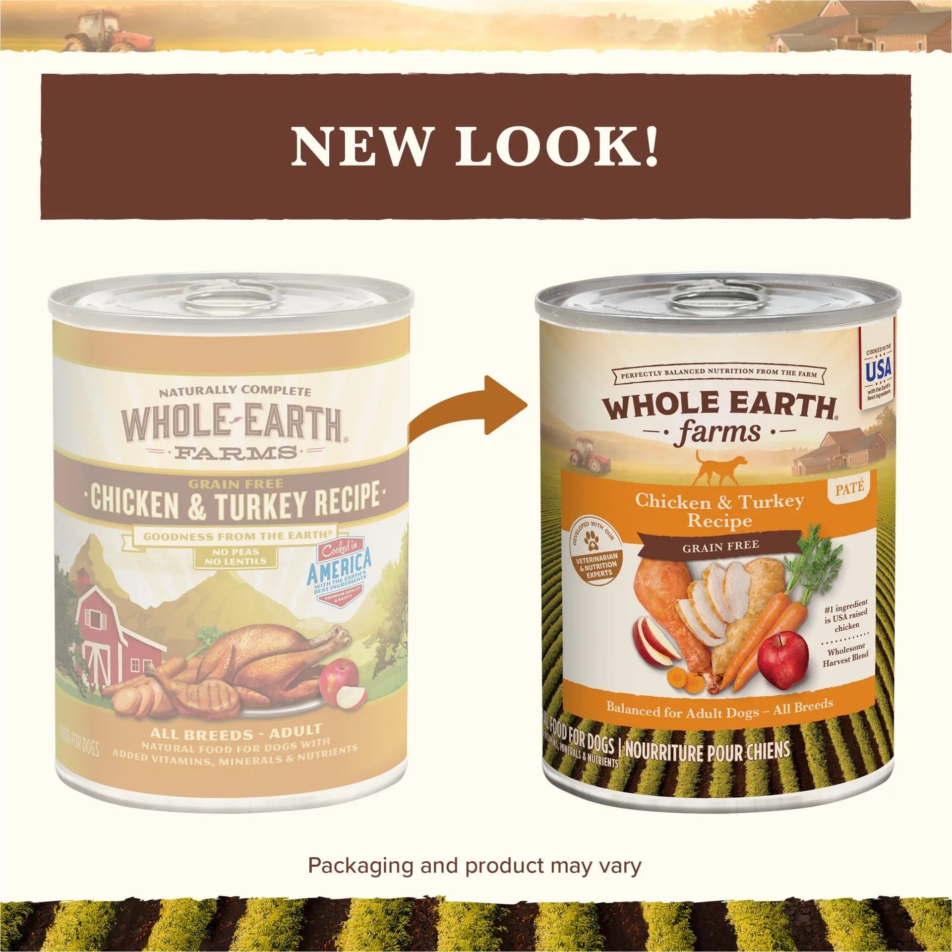 Merrick Whole Earth Farms Chicken & Turkey Canned Adult Dog Food 12 / 12.7 oz Whole Earth Farms®