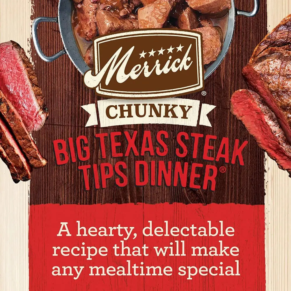 Merrick® Chunky Grain Free Big Texas Steak Tips Dinner® in Gravy Adult Dog Food, 12.7 Oz Merrick®