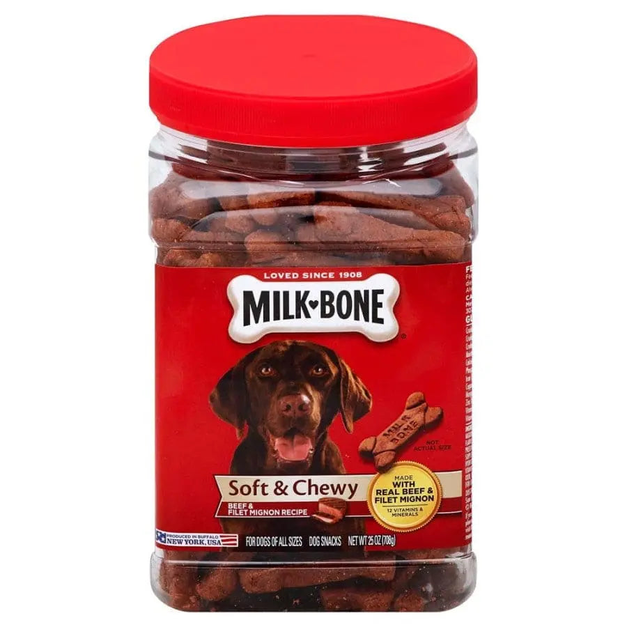 Milk-Bone Beef & Filet Mignon Recipe Chewy Dog Treats 1ea/5.6 oz Milk-Bone