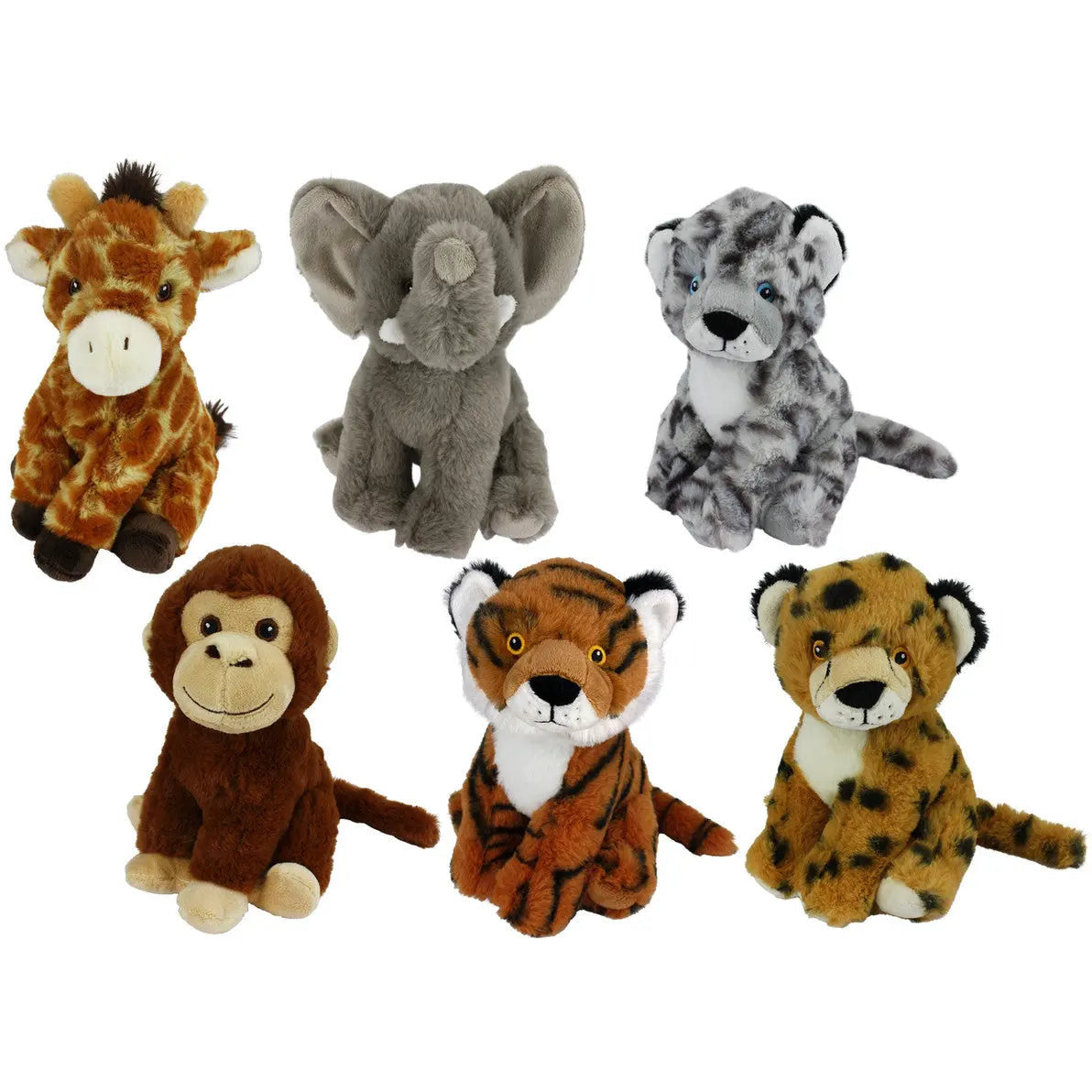 Multipet Eco Safari Animal Asst Dog Toys 8" Multipet