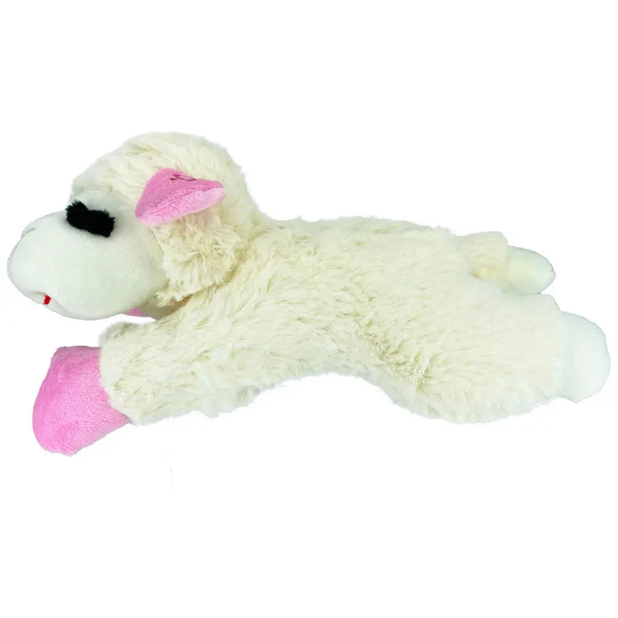 Multipet Lamb Chop Dog Toy w/ Pink Ribbon Multipet