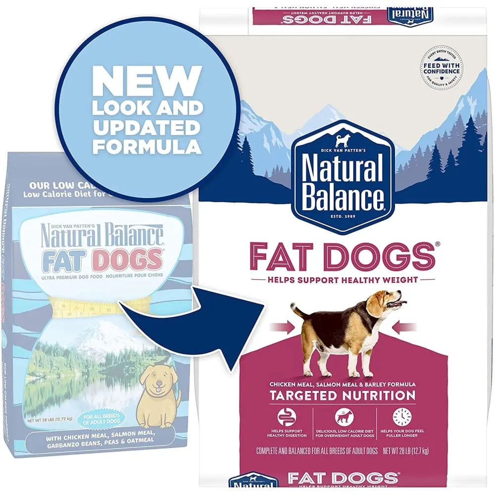 Natural Balance Pet Foods Fat Dogs Chicken & Salmon Formula Low Calorie Dry Dog Food Natural Balance CPD