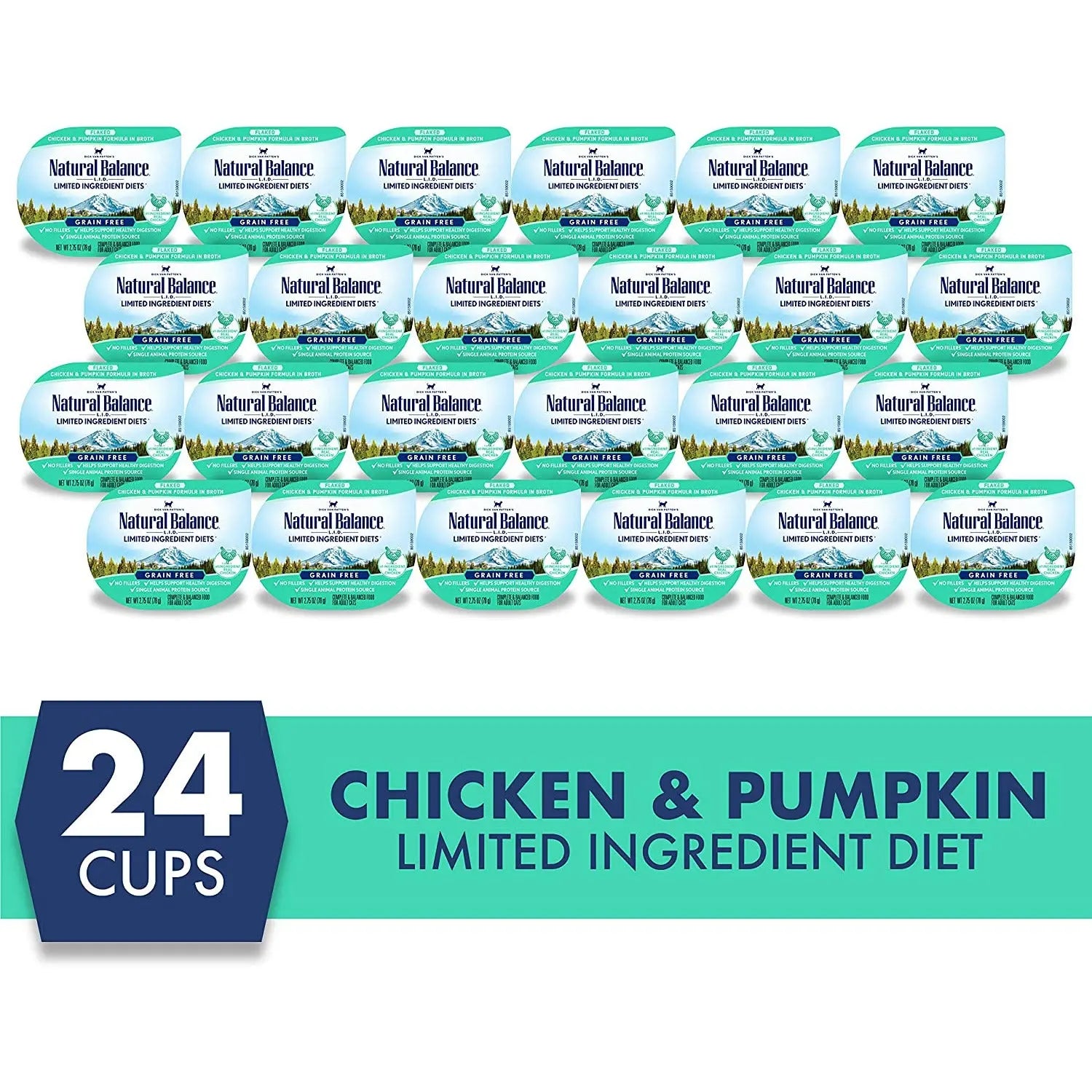 Natural Balance Pet Foods L.I.D. Chicken & Pumpkin Formula in Broth Cat Wet Food 24ea/2.75 oz, 24 pk Natural Balance CPD