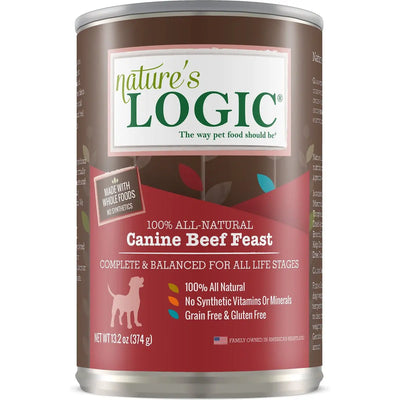 Nature's Logic Canine Beef Feast Grain-Free Canned Dog Food 13.2oz Case of 12 Nature's Logic