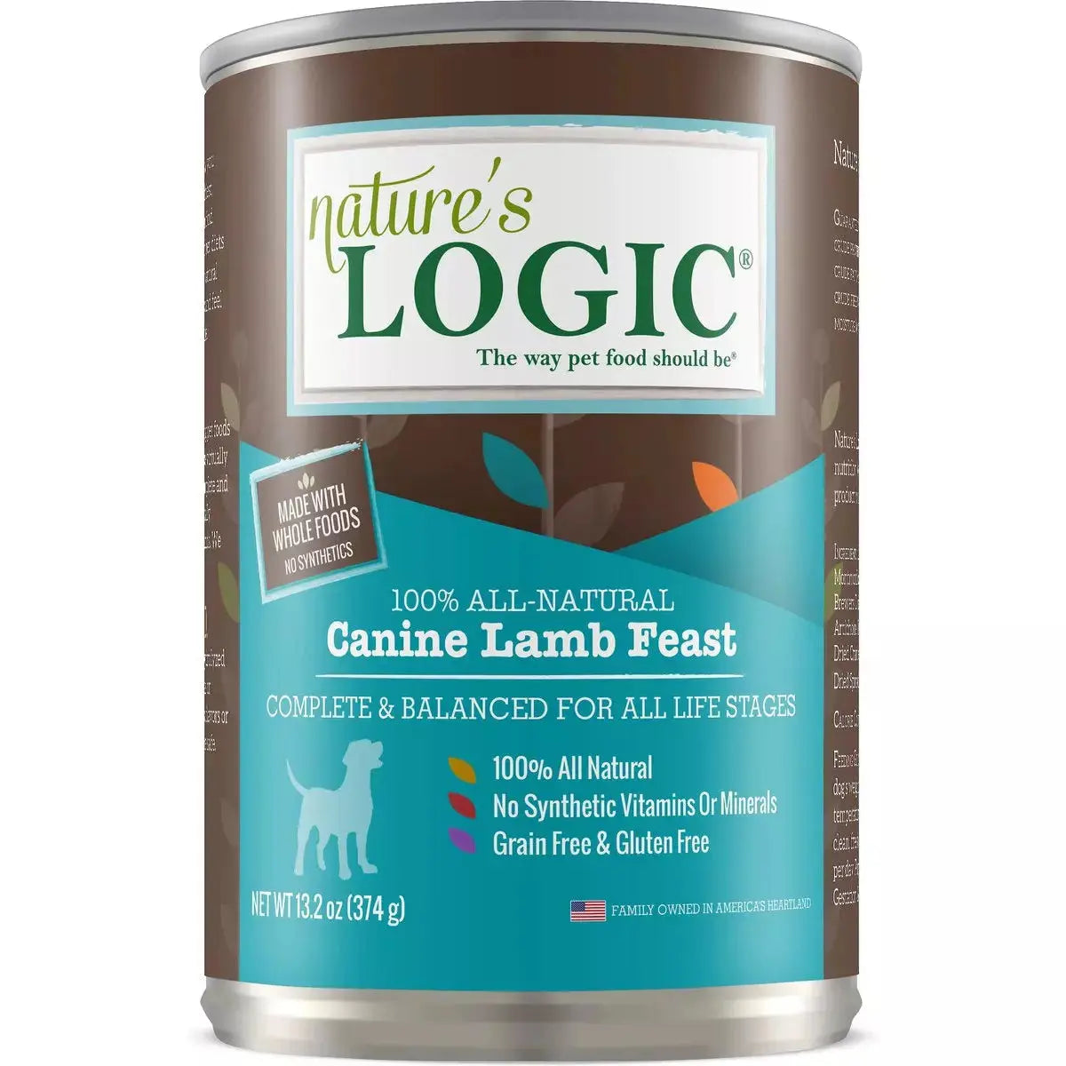 Nature's Logic Lamb Feast Grain-Free Canned Dog Food 13.2 oz case of 12 Nature's Logic