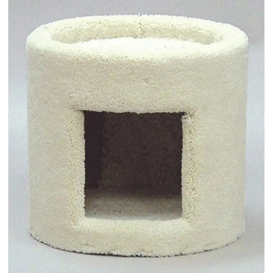 North American Pet One Story Plush Cat Condo Condo Beige North American Pet