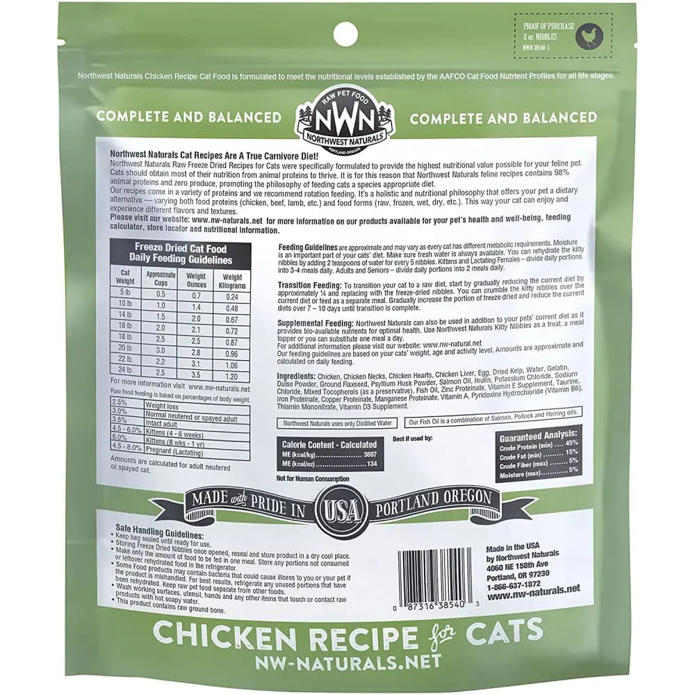 Northwest Naturals Freeze Dried Cat Nibbles Chicken Cat Food Northwest Naturals