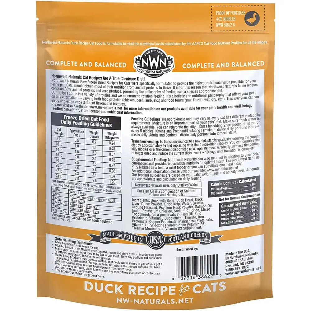 Northwest Naturals Freeze Dried Cats Nibbles Duck Cat Food Northwest Naturals