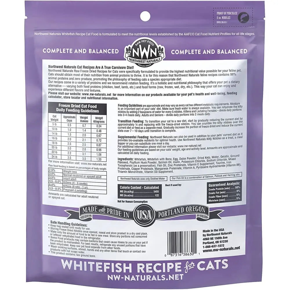 Northwest Naturals Freeze Dried Cats Nibbles Whitefish Cat Food Northwest Naturals