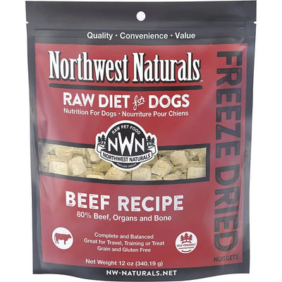 Northwest Naturals Freeze Dried Raw Diet for Dogs Beef Nuggets Dog Food Northwest Naturals