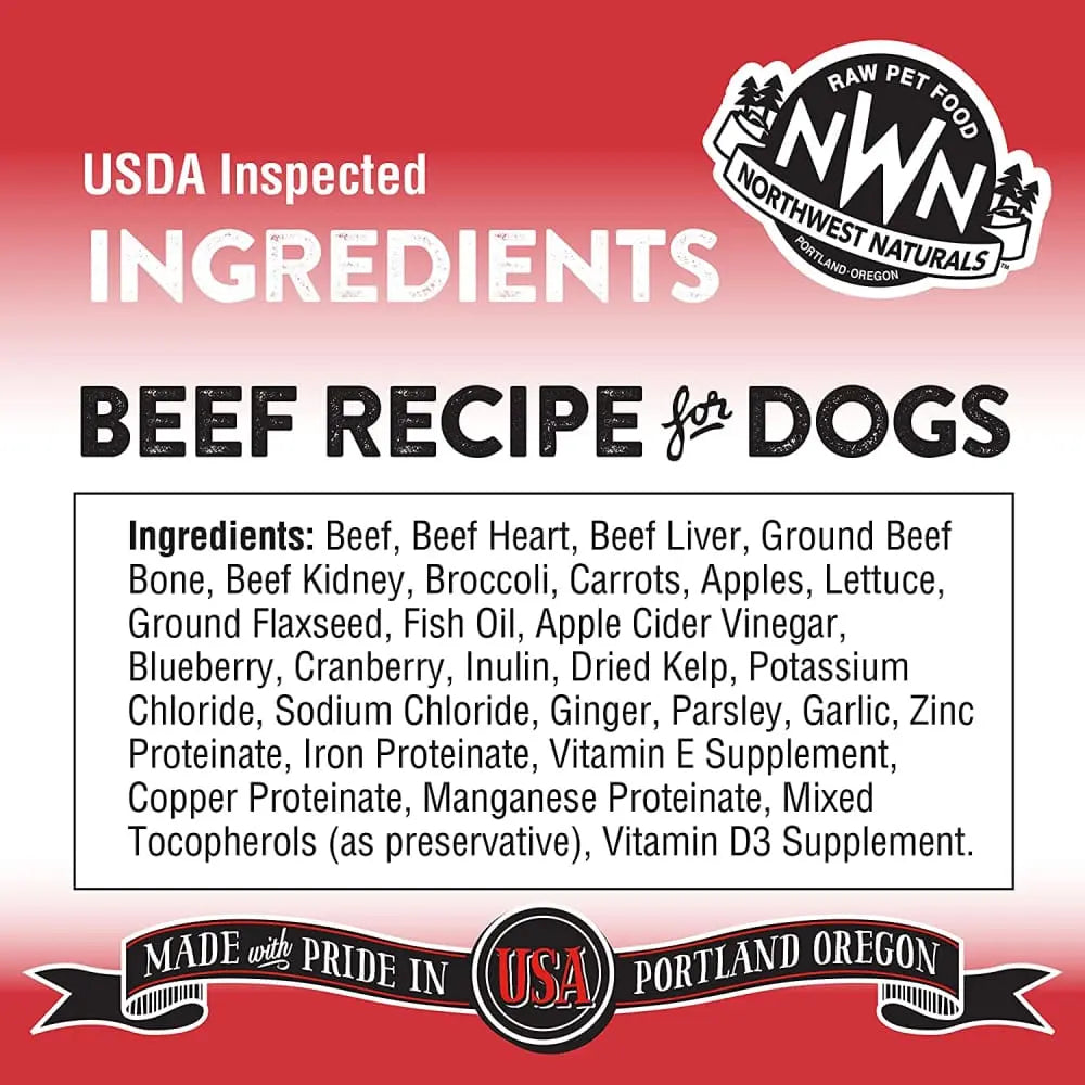 Northwest Naturals Freeze Dried Raw Diet for Dogs Beef Nuggets Dog Food Northwest Naturals