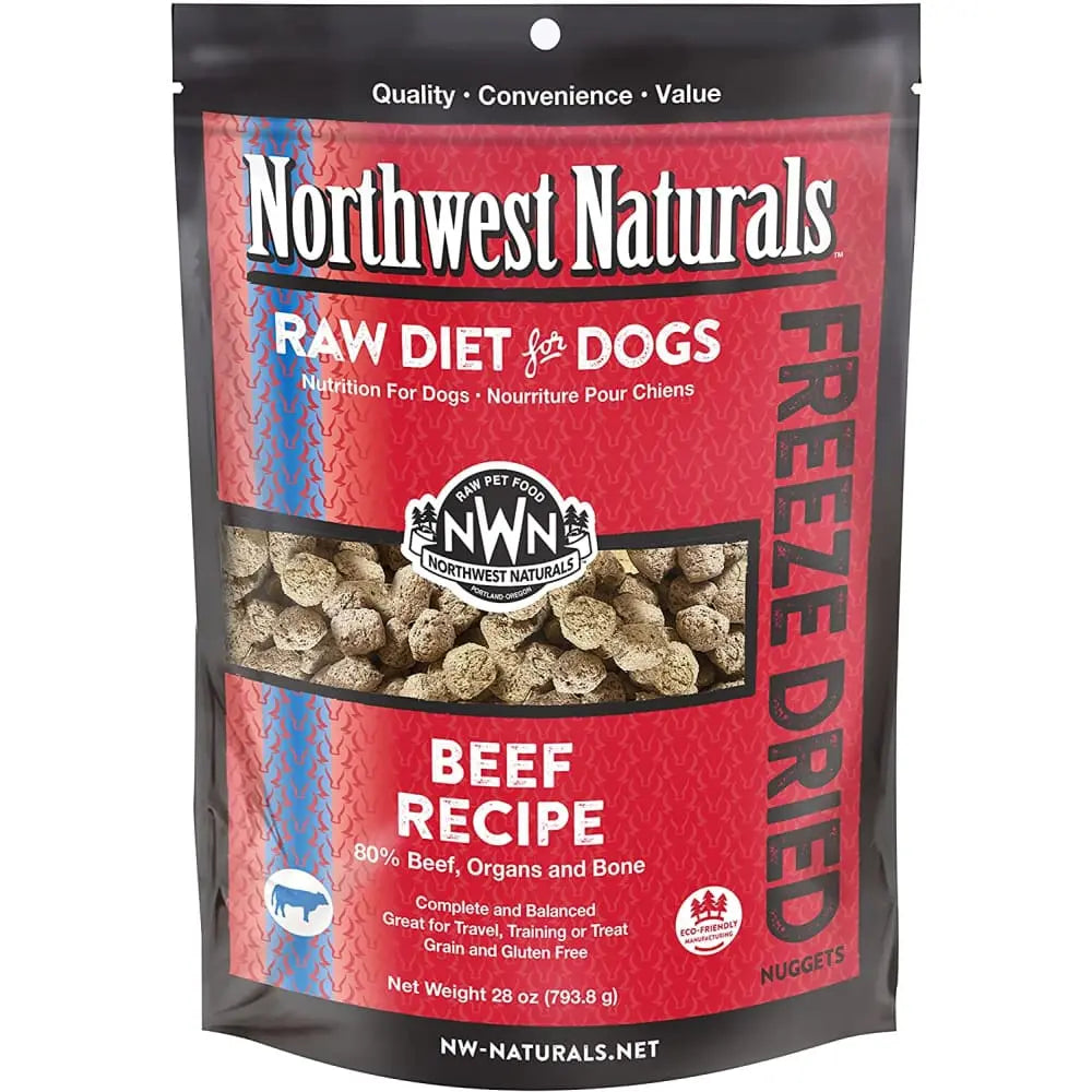 Northwest Naturals Freeze Dried Raw Diet for Dogs Beef Nuggets Dog Food Northwest Naturals