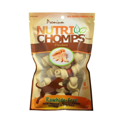 Nutri Chomps Mini Chicken Wrapped Knot Dog Treats 8 Count Nutri Chomps