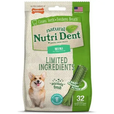 Nylabone Natural Limited Ingredients Nutri Dent Fresh Breath Dental Chews Nylabone