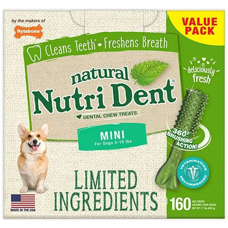 Nylabone Natural Limited Ingredients Nutri Dent Fresh Breath Dental Chews Nylabone