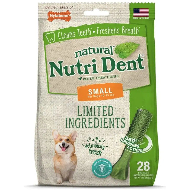 Nylabone Natural Limited Ingredients Nutri Dent Fresh Breath Dental Chews Nylabone