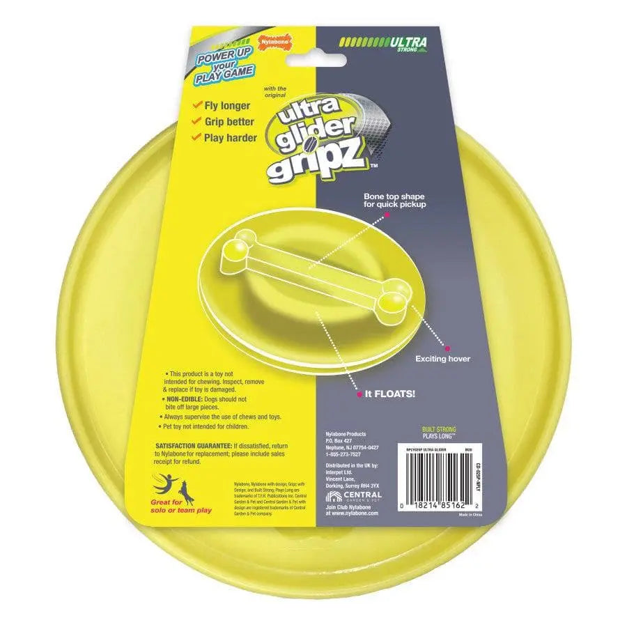 Nylabone Power Play Ultra Glider Gripz Dog Flying Disc Ultra Glider Nylabone