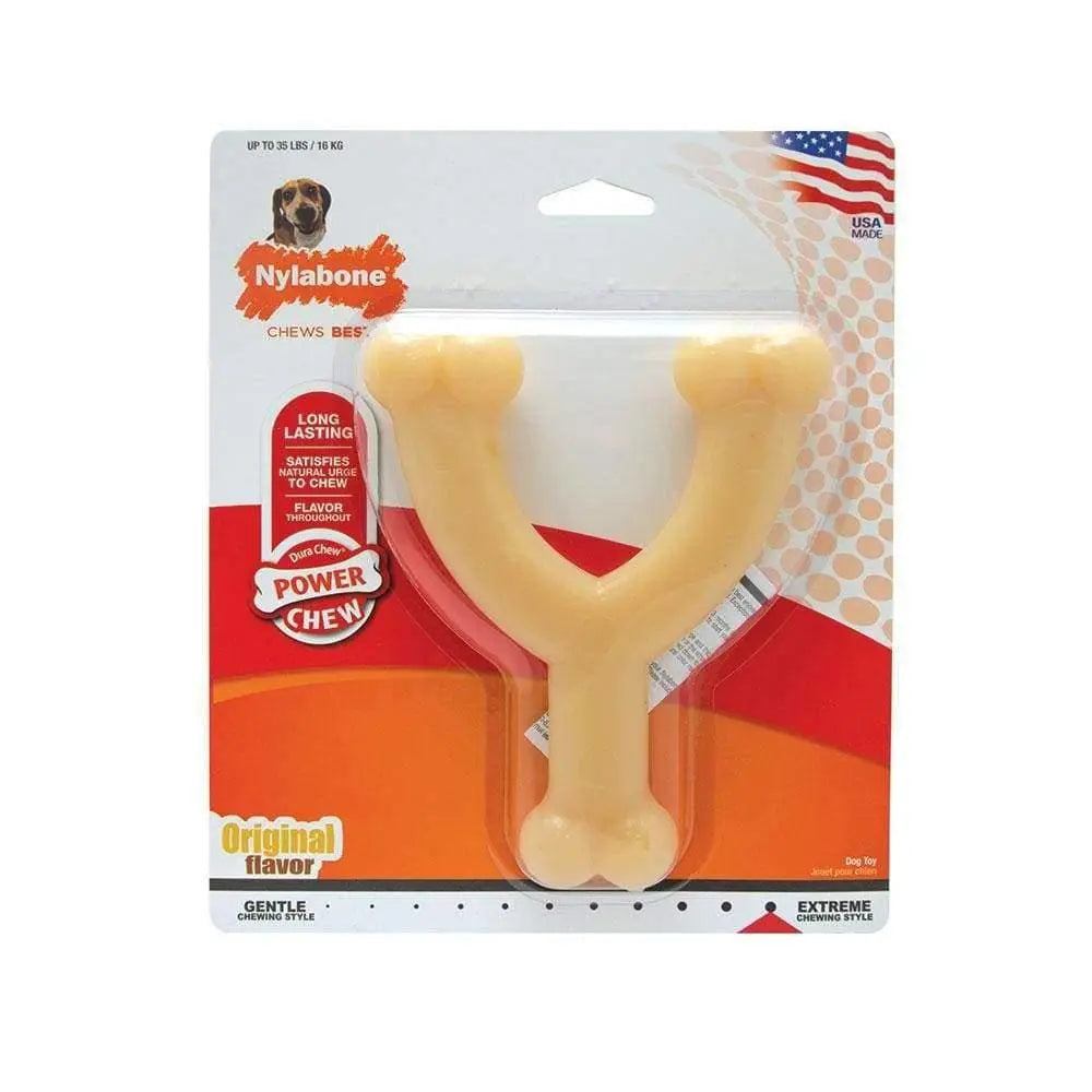 Nylabone® Dura Chews® Power Chews Original Flavor Wishbone Chews Dog Toys Wolf Up to 35 Lbs Nylabone®