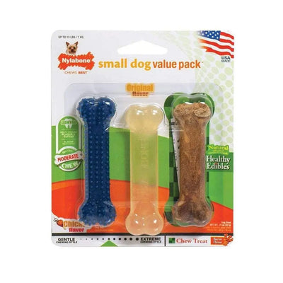 Nylabone® Flexi Chews® Moderate Chews Value Pack Chews Dog Toys Petite Up to 15 Lbs Nylabone®