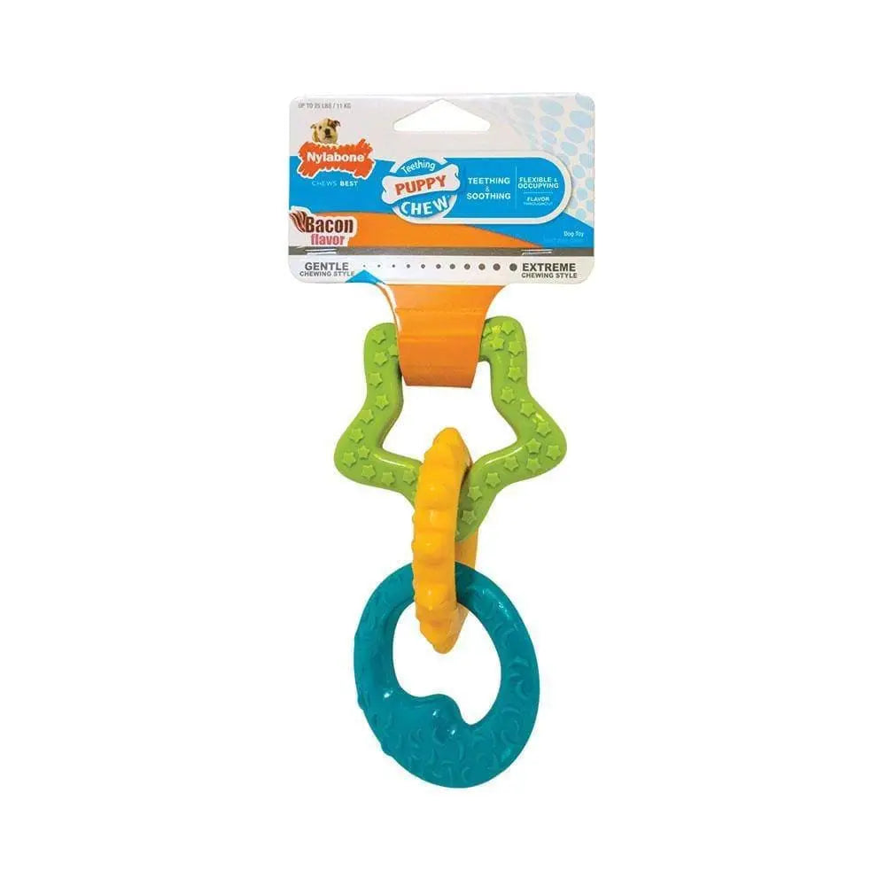 Nylabone® Teething Puppy Chews Bacon Flavor Teething Rings Chews Puppy Toys One Size Nylabone®