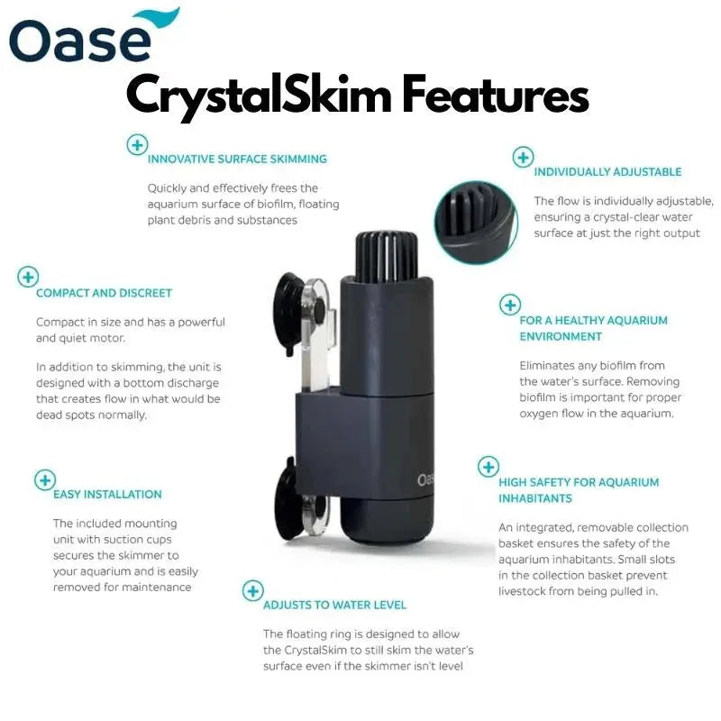 Oase CrystalSkim Surface Aquarium Skimmer OASE