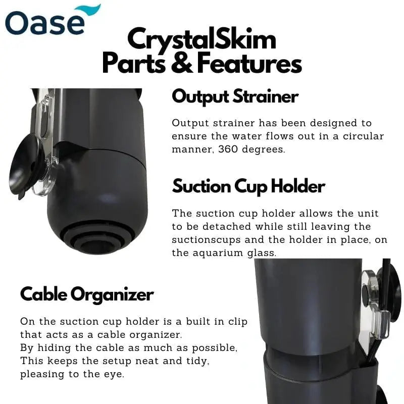 Oase CrystalSkim Surface Aquarium Skimmer OASE